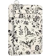 peacoblue RFID Blocking Credit Card Holder for Women - Bat and Damask PU Leather Slim Wallet with...