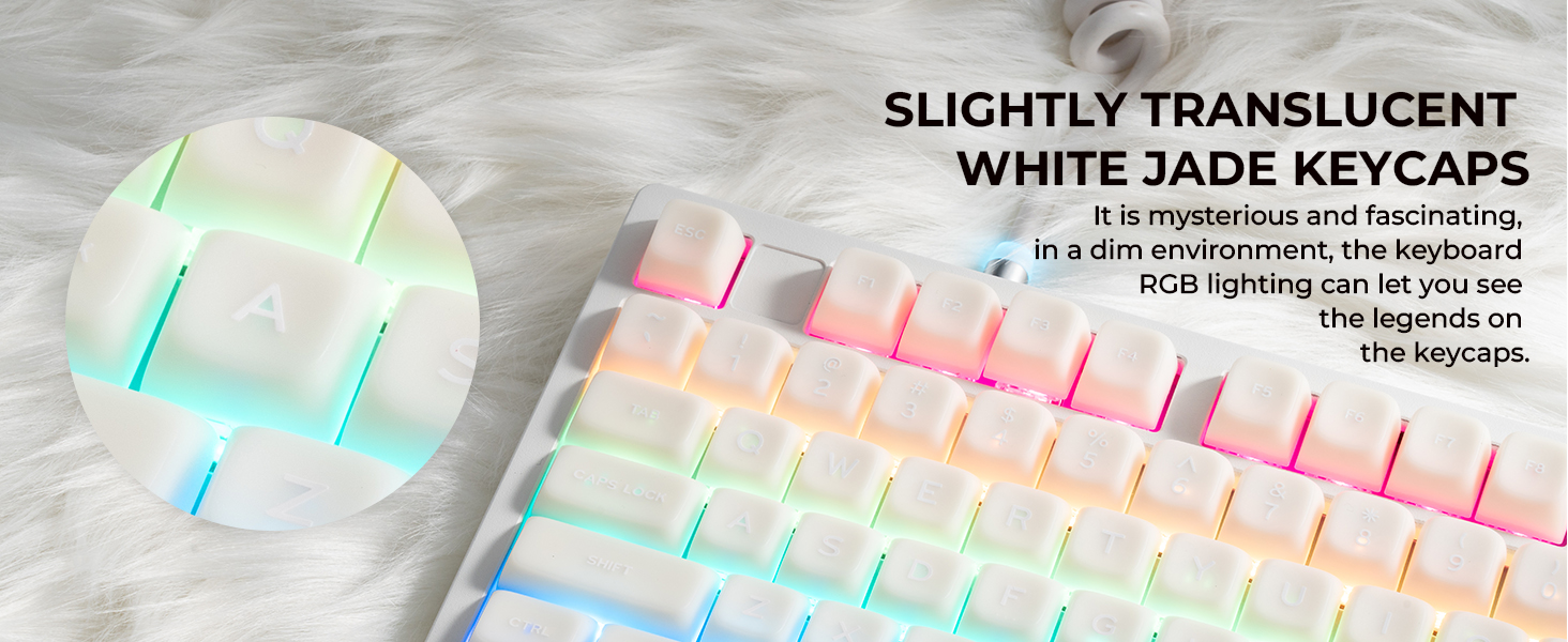 Translucent keycaps