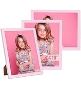 TWING 8x10 Pink Picture Frames Set of 3,Tabletop Picture Frames with Mat for Gallery Wall Decor, ...