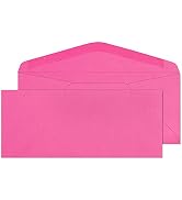 EnDoc #10 Colored Envelopes - Bright Pink Color - 24lb paper Colored envelopes letter size for Of...