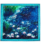 Salutto Women Square Scarf Silk Van Gogh Painted Scarves