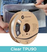 Clear TPU90 filament 1.75mm flexible filament 1.75mm tpu 1.75mm