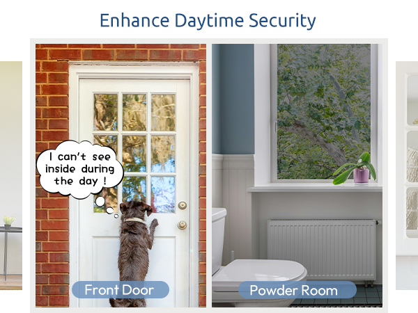 privacy window film front door bathroom powder room
