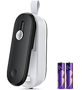 FEPPO Mini Bag Sealer, 2 in 1 Heat Sealer with Cutter, Portable Resealer Machine for Chip, Plasti...