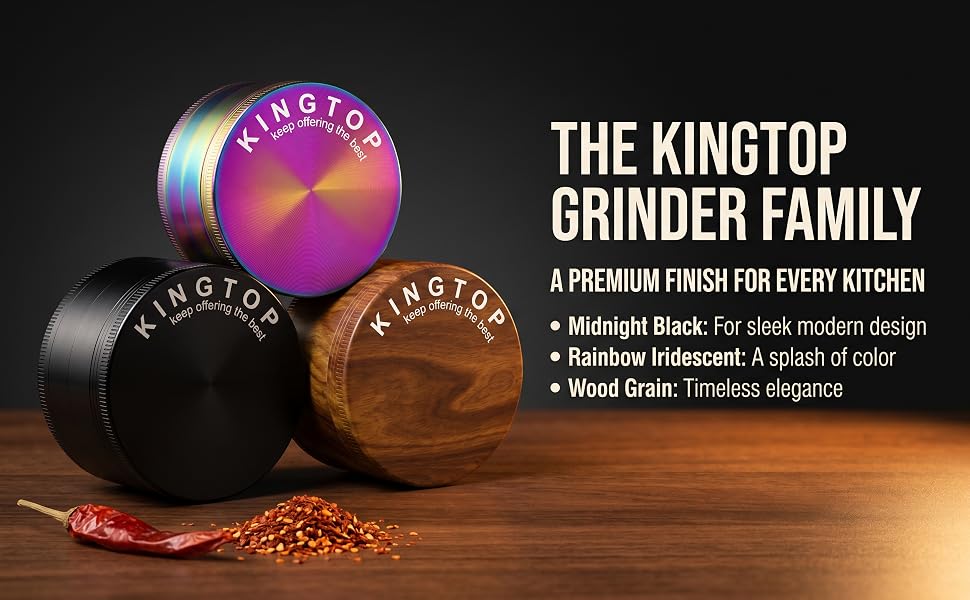 large grinder black colorful brown