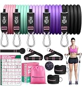 RENRANRING Resistance Bands for Working Out, 150LBS Exercise Bands, Workout Bands, Resistance Ban...