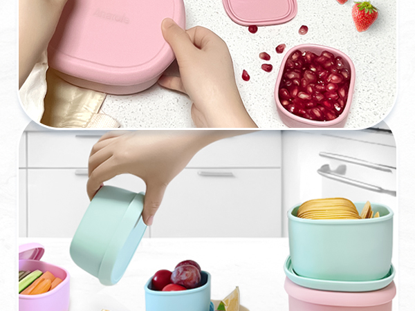 Pink Blue Green Yellow Sandwiches Salad Pasta Snack Kids Meal Prep Home Kitchen Christmas Prime Day