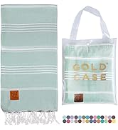 GOLD CASE HOME COLLECTION Lycia Turkish Beach Towel - 100% Cotton & Sand Free Towel for Vacation ...