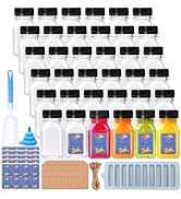 Flrolove 36pack 4oz Juice Bottles, Plastic Juice Bottles with Caps, Clear Empty Drink Containers ...