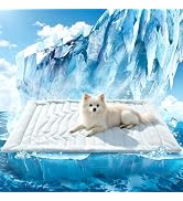 Dexmary Cooling Mat for Dogs Outdoor, 48”x28” Super Thick & Reversible Cooling Mat for Dogs, Doub...