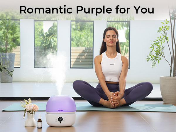 purple night light for relaxing Yoga time