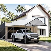 Carport, 10x20ft Heavy Duty Portable Garage, Car Port with Storage Shed, Car Canopy Car Tent with...