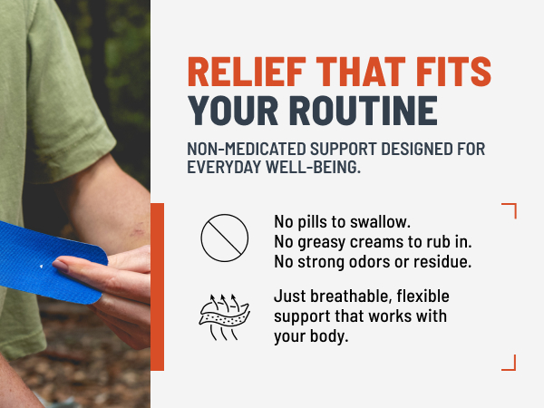 Relief That Fits Your Routine—no pills, greasy creams, strong odors, or residue
