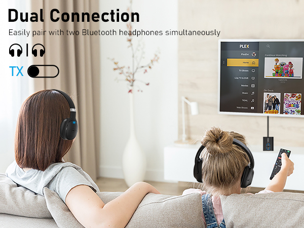 dual link bluetooth transmitter for TV