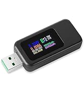YOJOCK USB Tester Multimeter Digital 4-30V 0-6.5A, QC 3.0 Power Meter Voltage and Current Tester ...
