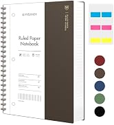 EMSHOI A4 Spiral Notebook College Ruled Lined Journal, 11.2" X 8.27", 300 Pages/150 Sheets, Easy ...