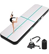 KIKILIVE Inflatable Air Gymnastics Tumbling Mat 6ft 10ft 13ft 16ft 20ft, Air Tumble Track Mat 4/8...
