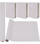 CRASPIRE 51 x 11.8 Inch Book Binding Cloth Book Cover Fabric with Paper Back Old Lace Linen Woven...