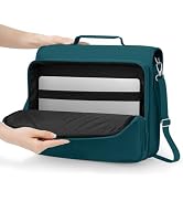SUNEE Zipper Binder 3 Ring 2-Inch in Dark Teal-Green Features a Shoulder Strap, 13 Inch Laptop Po...