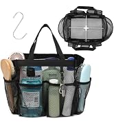 F-color Mesh Shower Caddy Portable with Dividers - Upgrade Deeper 7 Pockets Dorm Room Essentials ...