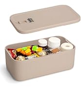 GLOQESEN Small locked box for Med, Small medicine lockbox with code, Lockable Storage Box with Co...