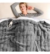 Homemate Heated Blanket Electric Throw - 50"x60" Heating Blanket Throw 1/2/4/6/8 Hours Auto-Off 1...