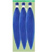 Braiding Hair Pre stretched Blue Prestretched Braiding Hair Non Toxic Hypoallergenic Ez Braid Twi...