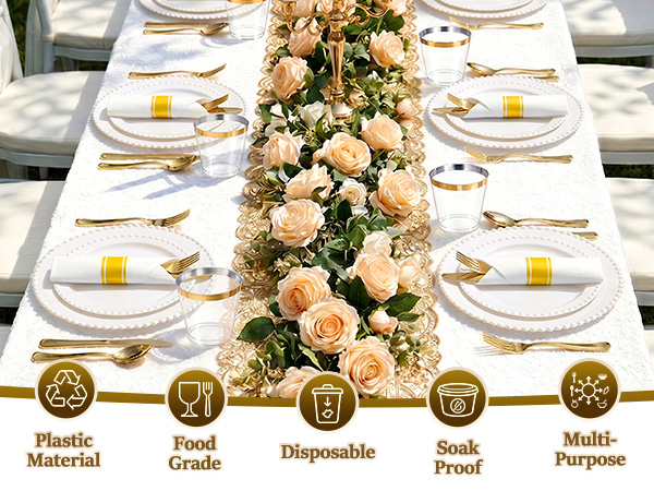 plastic dinnerware set
