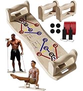 Foldable Push Up Board with Resistance Bands
