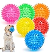 VITEVER 3.5” Squeaky Dog Toy Balls (6 Colors) Puppy Chew Toys for Teething, BPA Free Non-Toxic, S...