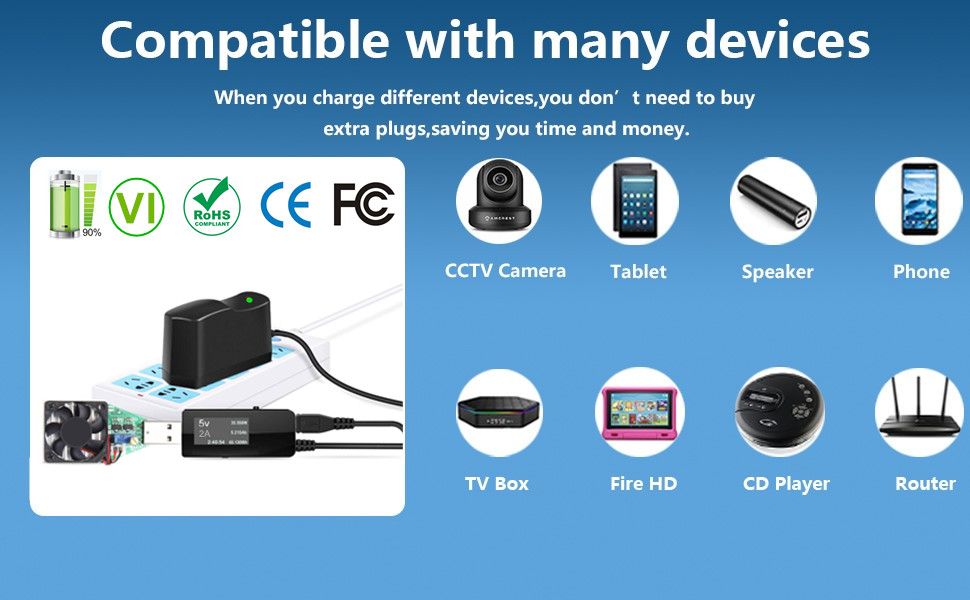 dc5v 2a power supply 5v1a ac adapter