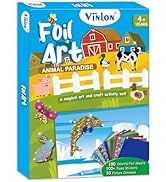 Vinlon Foil Fun Arts and Crafts Kits for Kids, Mess Free Kids Travel Activities Toys, DIY Art Cra...