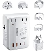 DOACE Voltage Converter US to Europe 350W Convert 220V to 110V for Curling Iron Straightener Shav...