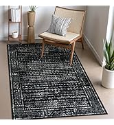 Zealude Boho Black and White 3x5 Rugs for Entryway Soft Kitchen Rugs Non Slip Washable,Small Rugs...