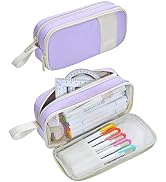 YOKUMA Transparent Window Pencil Case Pouch Aesthetic Clear Cute Kawaii Marker Pen Bag for Girls ...
