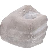 DOITOOL Creative Fist Shape Cement Flower Pot 4.7 Inch Concrete Look Planter for Succulents Indoo...