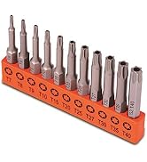 HORUSDY 11-Piece Tamper Resistant Star Bits, S2 Steel, T7 - T40 Security Torx Bit Set