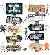 20 Pieces Secret Agent Detective Decorations Welcome to Spy Party Signs Clue Party Decorations My...