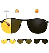 MIRYEA Men Photochromic Polarized UV400 Sports Sunglasses Day and Night Driving Glasses