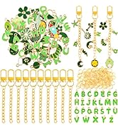 NEBURORA Bag Charms Kit Lip Gloss Keychain Making Kit, 56 Cute Charms 10 Keychain Clips with Key ...