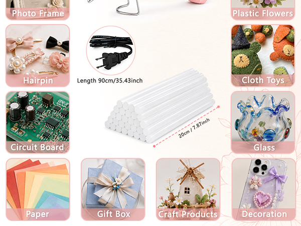 Mini Hot Glue Gun Kit with 30 Glue Sticks, 20W Fast Preheating Hot Glue Gun And Sticks Set