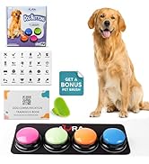 A-URA Dog Buttons for Communication with Mat, HD Sound Quality Dog Talking Button Set – Non-Slip ...
