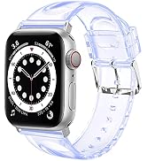 iiteeology Compatible with Apple Watch Band 38mm 40mm 41mm 42mm 44mm 45mm 49mm, Women Transparent...