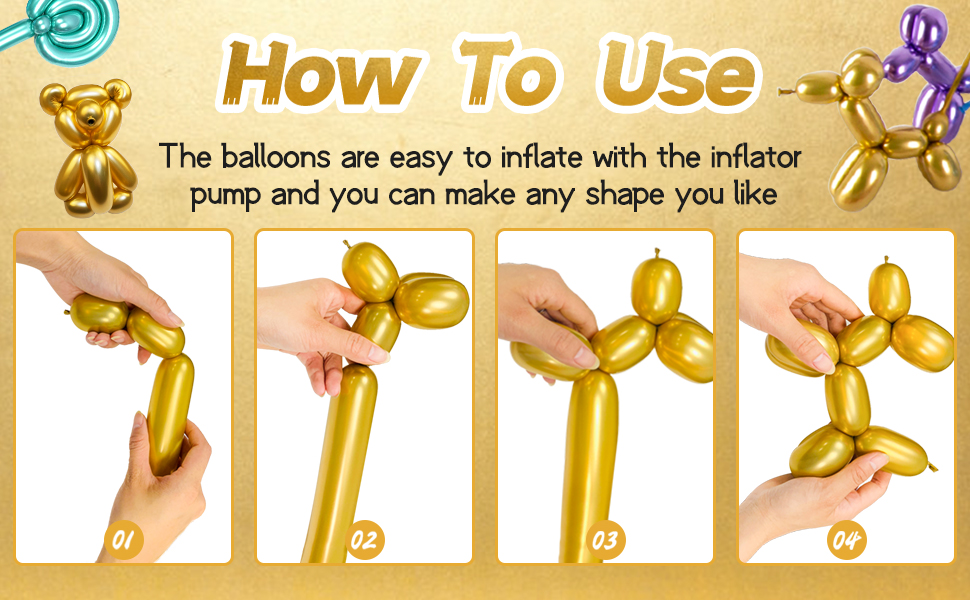 globos 260 long skinny twisting balloons Chrome