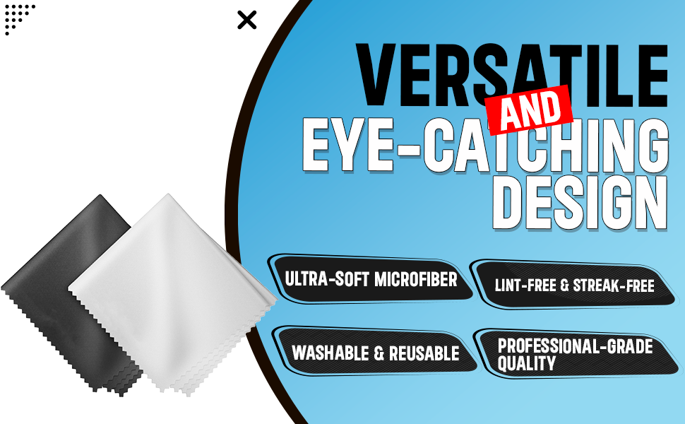 Reusable microfiber cloths for phones, tablets, laptops, and electronic devices, Streak microfiber