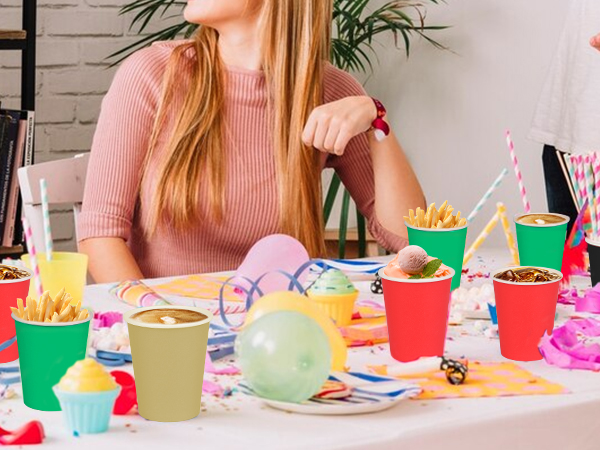 Fedmut 8OZ Paper Cups Disposable Party Cups