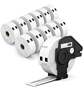 12 Rolls 4800 Labels 1.1x3.5 inch Die-Cut Standard Address Labels Replacement for Brother DK-1201...