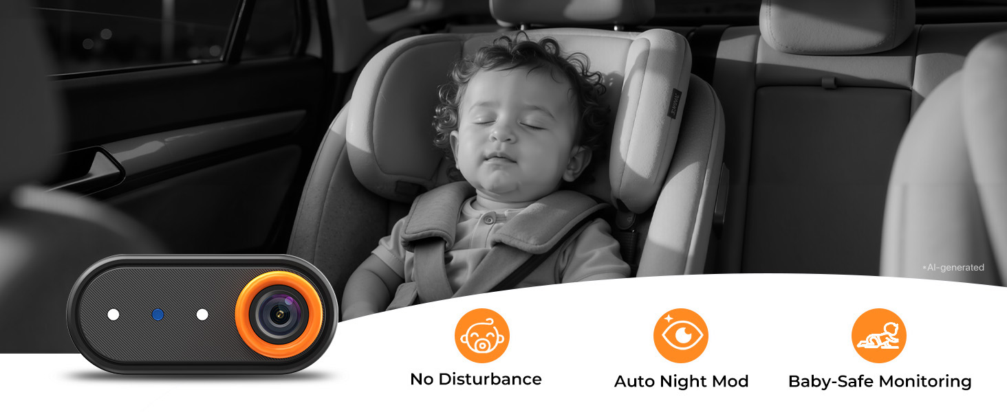 Baby Car Camera Rear-Facing Mirror Monitor Backseat