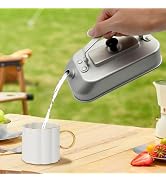 0.3L Outdoor Camp Kettle, Portable Camping Kettles for Boiling Water Anodized Aluminum Campfire K...