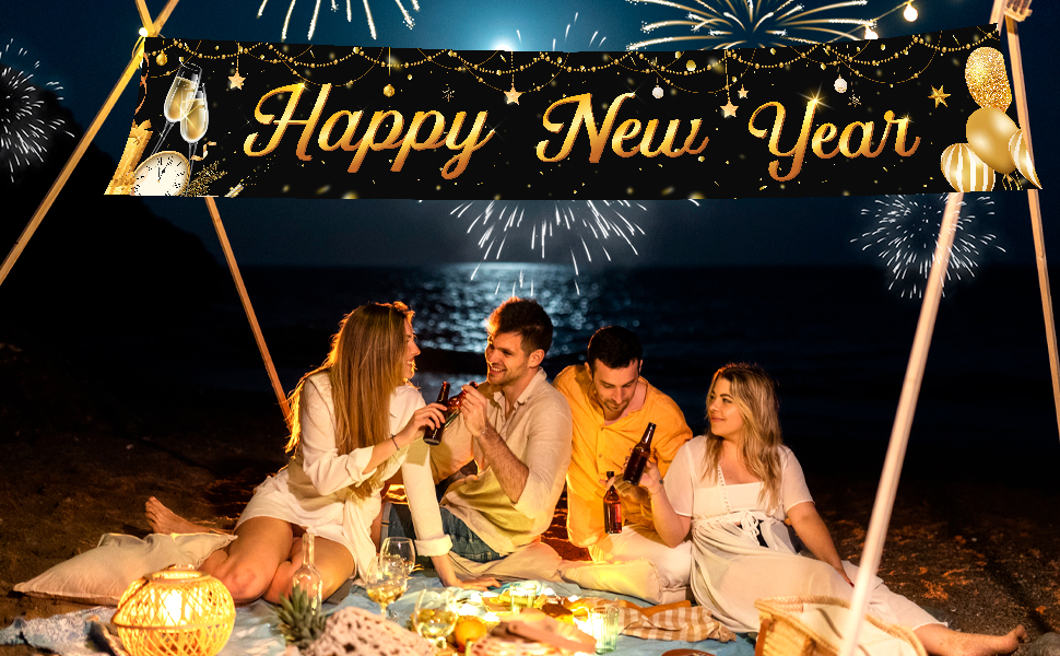 new year yard banner